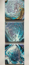 Load image into Gallery viewer, Acrylic Pouring triptych art
