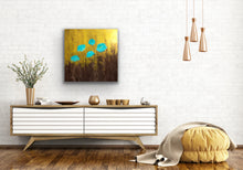 Load image into Gallery viewer, Golden poppies, Original acrylic art on canvas 80x80 cm