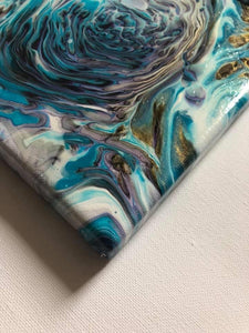 Acrylic Pouring triptych art