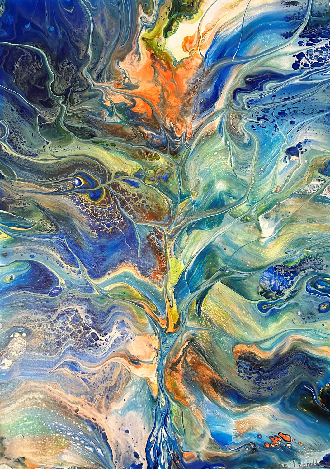 'Tree of life' Acrylic pour painting